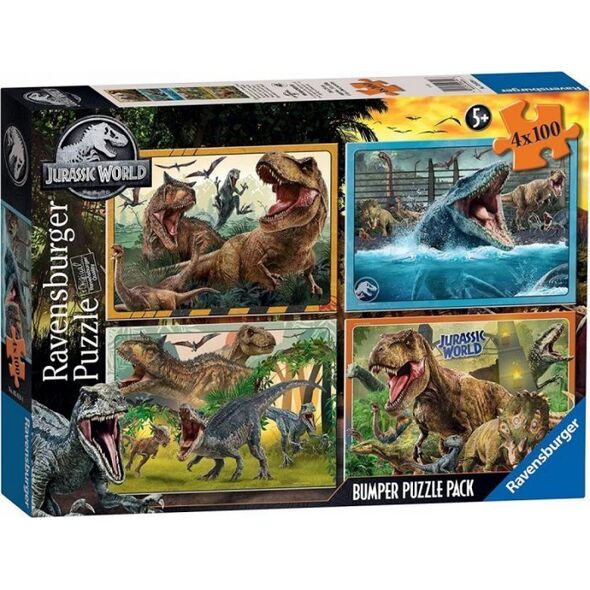 Ravensburger Puzzle 4x100 Jurassic World Bumper Pack