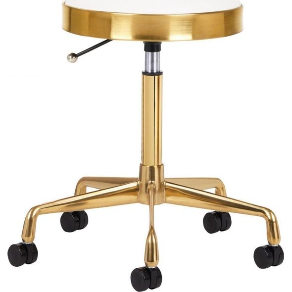 Activeshop TABORET KOSMETYCZNY H7 ZŁOTY BIAŁY