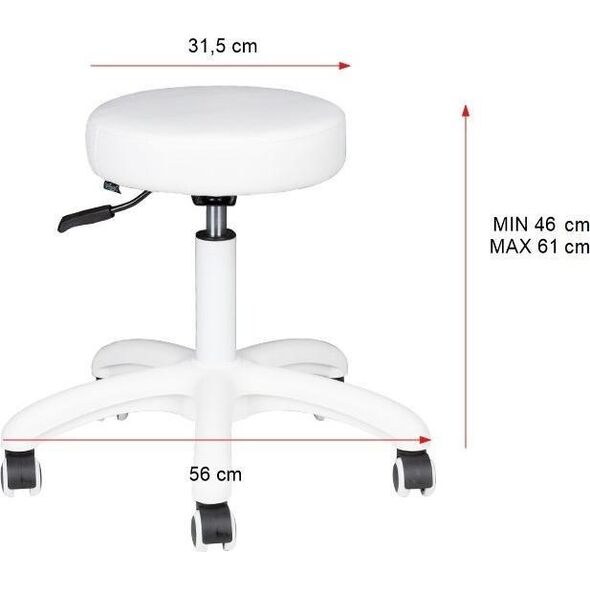 Activeshop TABORET KOSMETYCZNY AM-303-2 BIAŁY