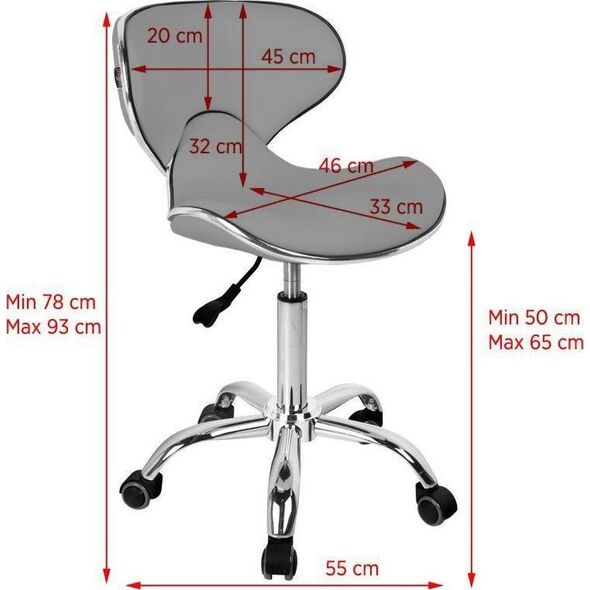 Gabbiano GABBIANO TABORET KOSMETYCZNY Q-4599 SZARY