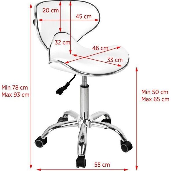 Gabbiano GABBIANO TABORET KOSMETYCZNY Q-4599 BIAŁY