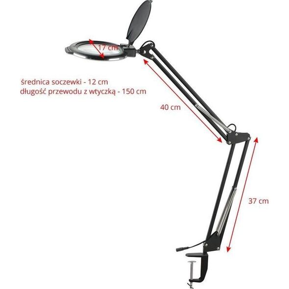 Activeshop LAMPA LUPA LED GLOW MOONLIGHT 8012/5"" BIAŁA DO BLATU