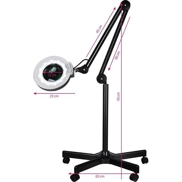 Activeshop LAMPA LUPA LED S5 + STATYW CZARNA