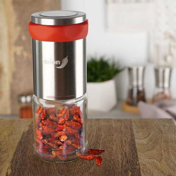 Młynek do przypraw Orion Młynek ręczny do mielenia chilli przypraw stalowy 14 cm
