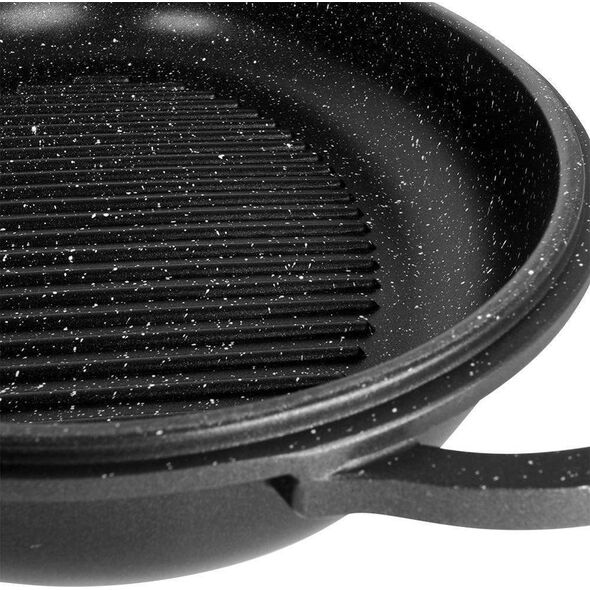 Orion Brytfanna granitowa owalna do pieczenia smażenia patelnia grillowa 2w1 10 l GRANDE
