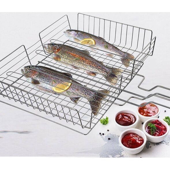Orion Ruszt stalowy do grillowania zamykany 61x32 cm