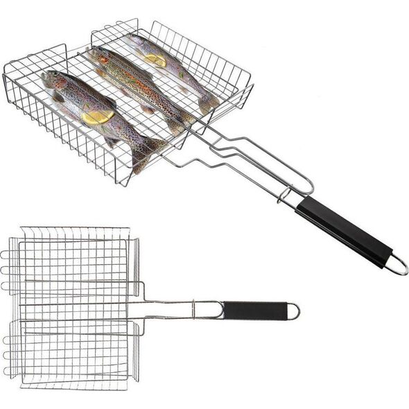 Orion Ruszt stalowy do grillowania zamykany 61x32 cm