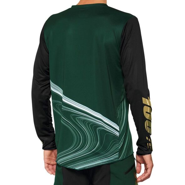 100% Koszulka męska 100% R-CORE X LE Jersey długi rękaw forest green roz. S (NEW 2022)
