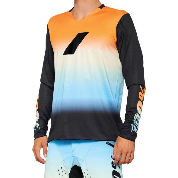100% Koszulka męska 100% R-CORE X LE Jersey długi rękaw forest green roz. M (NEW 2022)