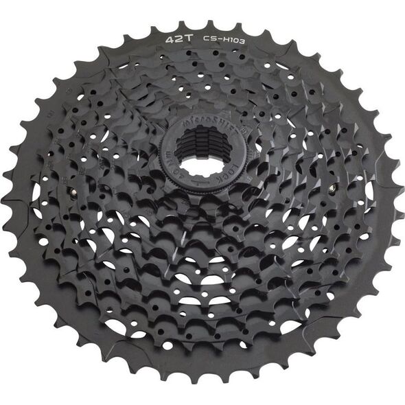 Microshift Kaseta MICROSHIFT XLE 10.rzędowa, Stalowa, Kompatybilna z Shimano, 11-13-15-18-21-24-28-32-36-40, Czarna (NEW)