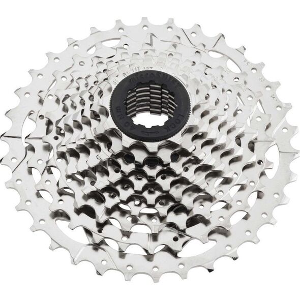 Microshift Kaseta MICROSHIFT R9/MARVO, 9.rzędowa, Stalowa, Kompatybilna z Shimano, 11-13-15-17-19-21-24-28-34, Nikiel (NEW)