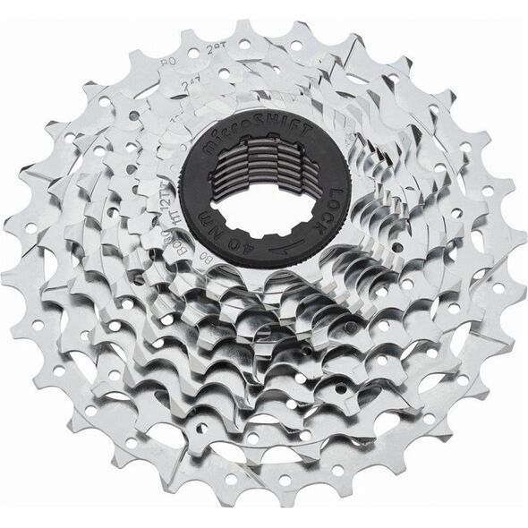Microshift Kaseta MICROSHIFT R10 10.rzędowa, Stalowa, Kompatybilna z Shimano, 11-12-13-14-15-17-19-21-23-25, Chrom (NEW)