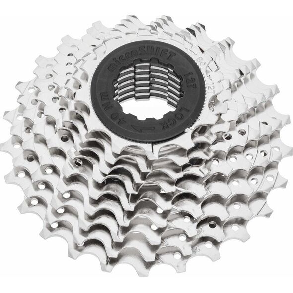 Microshift Kaseta MICROSHIFT R9, 9.rzędowa, Stalowa, Kompatybilna z Shimano, 11-12-13-15-17-19-21-23-25, Nikiel (NEW)