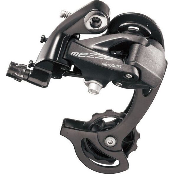 Microshift Przerzutka Tylna MICROSHIFT MEZZO, 8-9.rzędowa(2/3x8/9), Kompatybilna z Shimano, Długi Wózek, Max. Tryb 28-36T, Pojemność 45T (NEW)