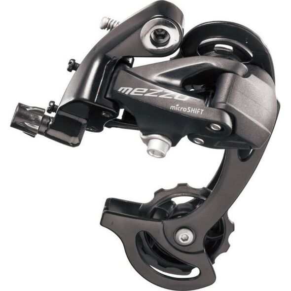 Microshift Przerzutka Tylna MICROSHIFT MEZZO, 8-9.rzędowa(1/2x8/9), Kompatybilna z Shimano, Krótki Wózek, Max. Tryb 28-36T, Pojemność 39T (NEW)