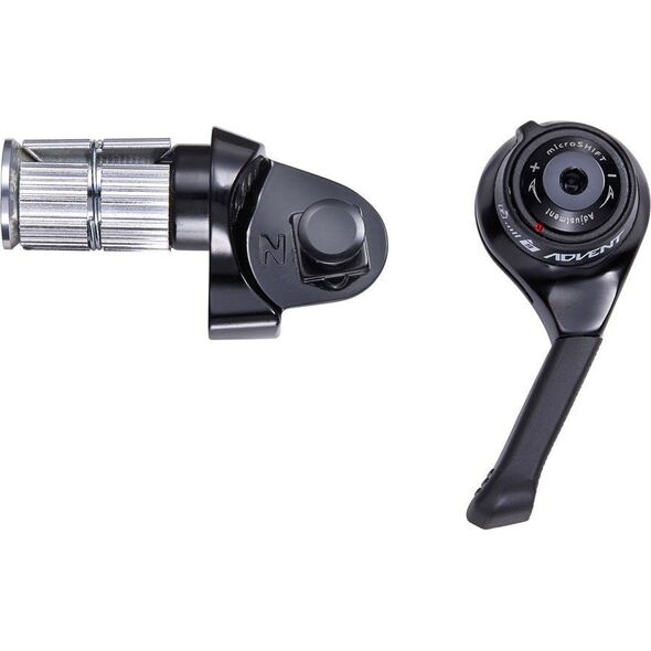 Microshift Manetka MICROSHIFT ADVENT, Prawa, 9.rzędowa, Nie kompatybilna z Shimano, Bar End Shifter, Friction/Indeksowanie (NEW)
