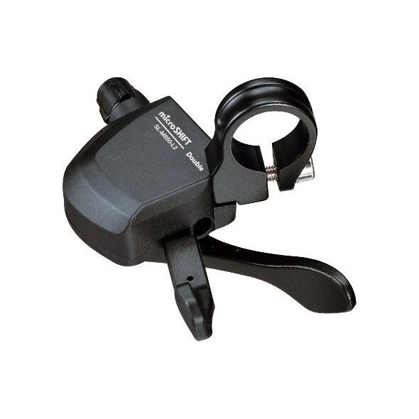 Microshift Manetka MICROSHIFT XLE, Lewa, 2.rzędowa, Kompatybilna z Shimano, Xpress Trigger, Bez Wskaźnika Przełożeń (NEW)