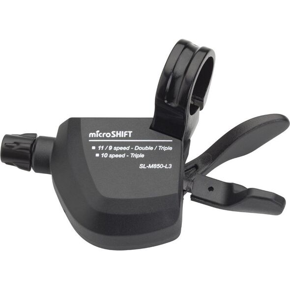 Microshift Manetka MICROSHIFT XLE, Lewa, 3.rzędowa, Kompatybilna z Shimano, Xpress Trigger, Bez Wskaźnika Przełożeń (NEW)