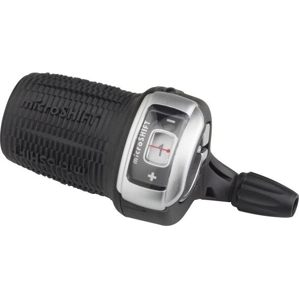 Microshift Manetka MICROSHIFT, Lewa, 3.rzędowa, Kompatybilna z Shimano, Twist Shifter, Optyczny Wskaźnik Przełożeń (NEW)