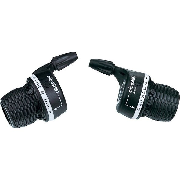 Microshift Manetki MICROSHIFT, Para, 8.rzędowe(3x8), Kompatybilne z Shimano, Twist Shifter, Indeksowanie (NEW)