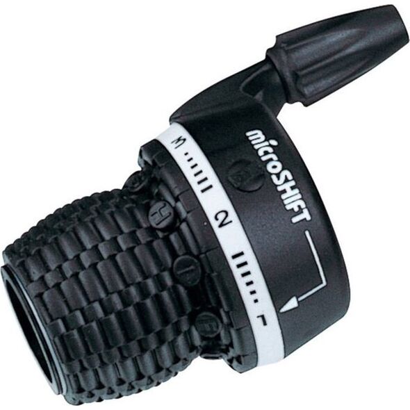 Microshift Manetka MICROSHIFT, Lewa, 3.rzędowa, Kompatybilna z Shimano, Twist Shifter, Indeksowanie (NEW)