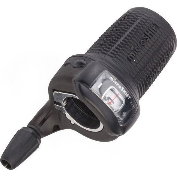 Microshift Manetka MICROSHIFT INTER 3, Prawa, 3.rzędowa, Kompatybilna z Shimano, Twist Shifter, Optyczny Wskaźnik Przełożeń (NEW)