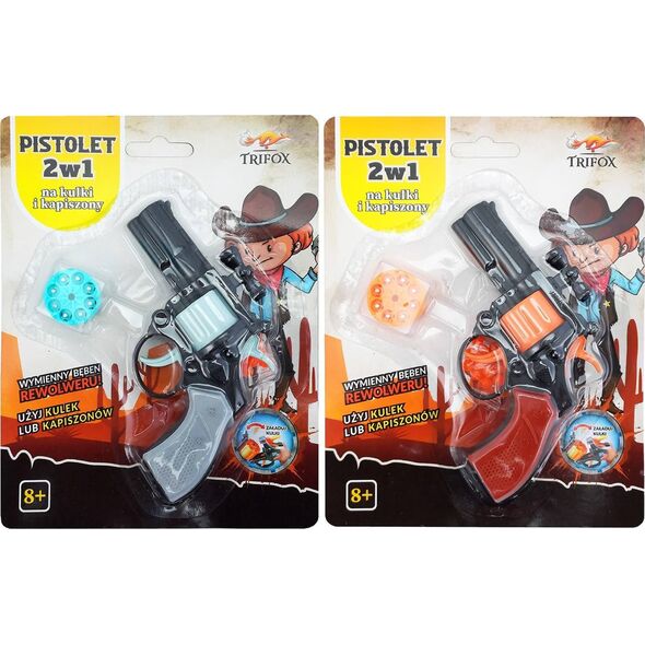 Trifox Pistolet na kapiszony i kulki MIX