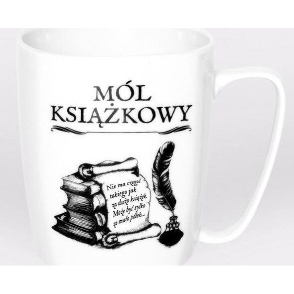 Nadwyraz.com Kubek ceramiczny bia³y Mól ksi±¿kowy (494124) - 5901005001076