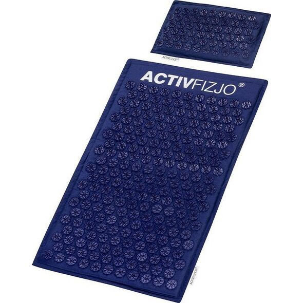 Activeshop MATA DO AKUPRESURY ACTIVFIZJO PREMIUM NATURAL GRANATOWA Z PODUSZKĄ