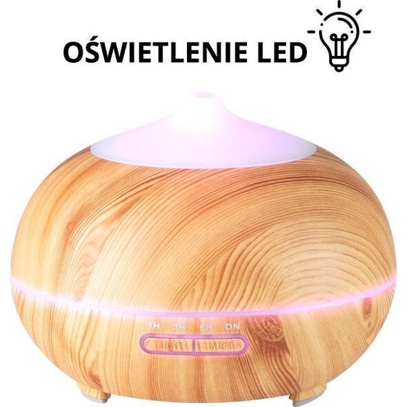 Dyfuzor zapachowy Activeshop AROMA DYFUZOR NAWILŻACZ POWIETRZA SPA 06 LIGHT WOOD 400ML + TIMER
