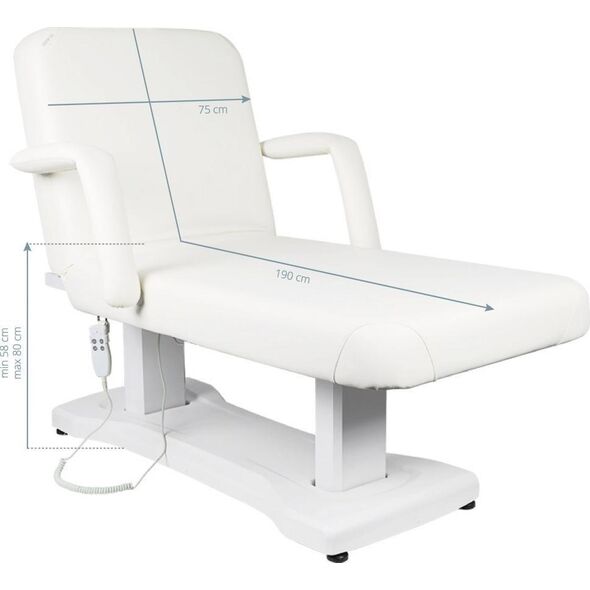 Azzurro LEŻANKA ELEKTR. DO MASAŻU AZZURRO 819A 3 SILN. BIAŁA
