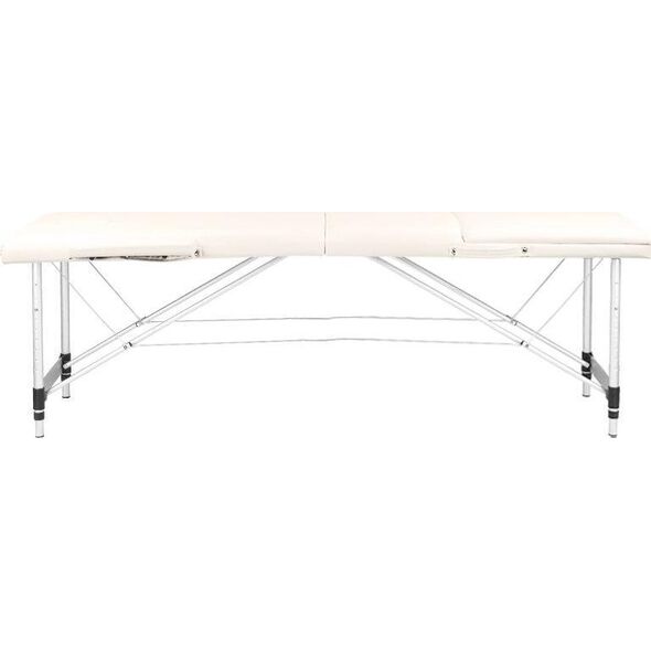 Activeshop STÓŁ SKŁADANY DO MASAŻU ALUMINIOWY KOMFORT ACTIV FIZJO 3 SEGMENTOWY CREAM