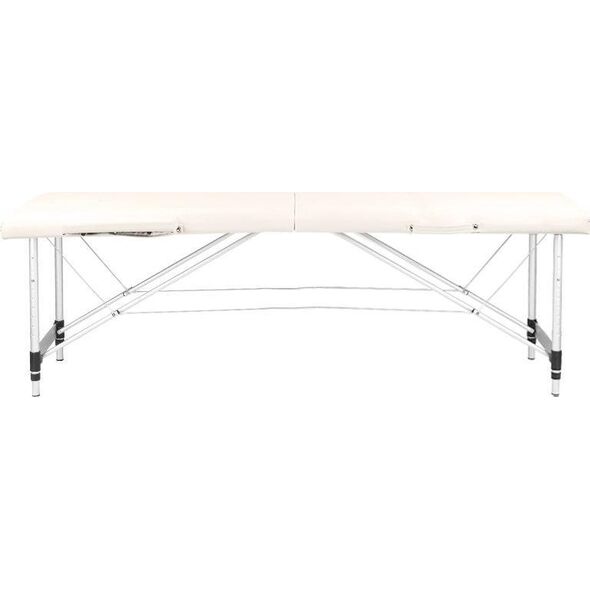 Activeshop STÓŁ SKŁADANY DO MASAŻU ALUMINIOWY KOMFORT ACTIV FIZJO 2 SEGMENTOWE CREAM
