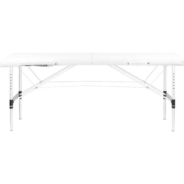 Activeshop STÓŁ SKŁADANY DO MASAŻU ALUMINIOWY KOMFORT ACTIV FIZJO 2 SEGMENTOWE WHITE