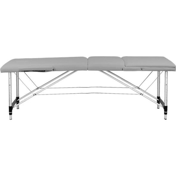 Activeshop STÓŁ SKŁADANY DO MASAŻU ALUMINIOWY ACTIV FIZJO KOMFORT 3 SEGMENTOWY SZARY