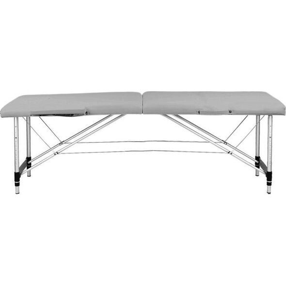 Activeshop STÓŁ SKŁADANY DO MASAŻU ALUMINIOWY KOMFORT ACTIV FIZJO 2 SEGMENTOWY SZARY