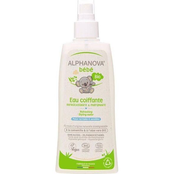Alphanova Alphanova Bebe, Woda do rozczesywania i mycia włosów, 200ml