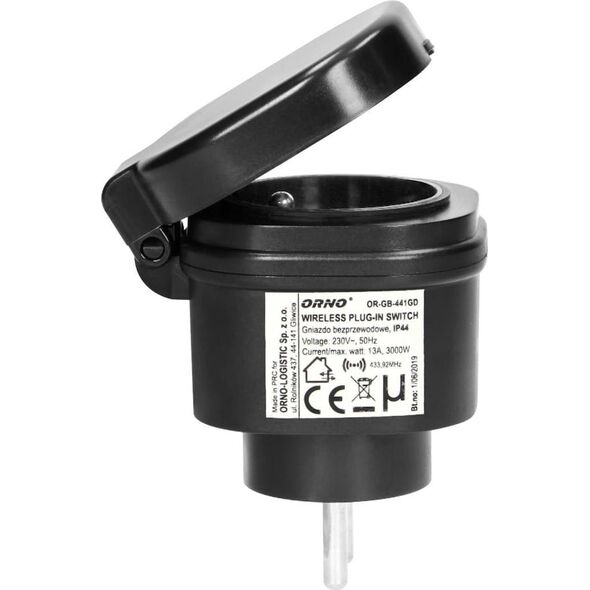 Orno Zestaw bezprzewodowych mini gniazd sterowanych pilotem 2+1, IP44