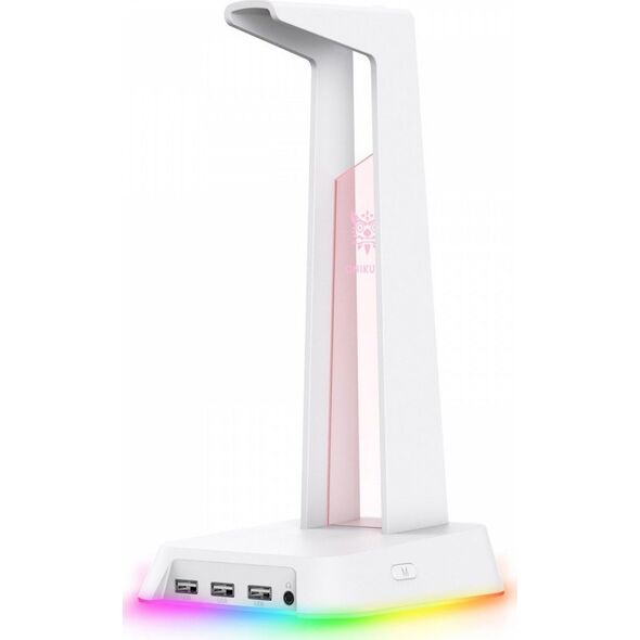 Onikuma Stojak na słuchawki z podświetleniem RGB ST2 biały