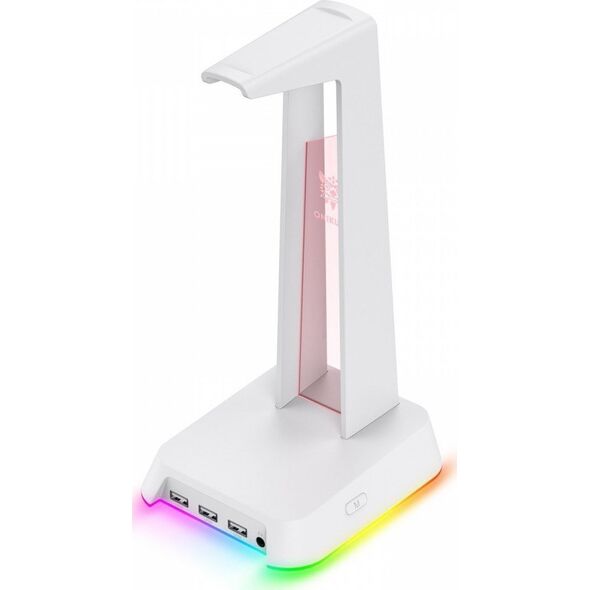 Onikuma Stojak na słuchawki z podświetleniem RGB ST2 biały