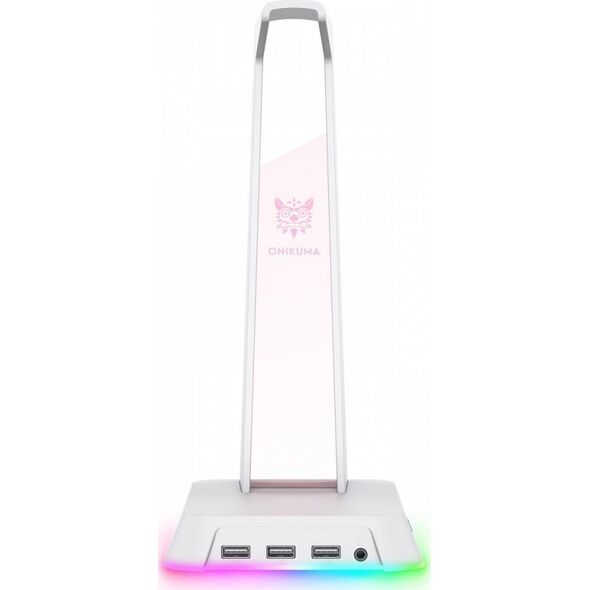 Onikuma Stojak na słuchawki z podświetleniem RGB ST2 biały