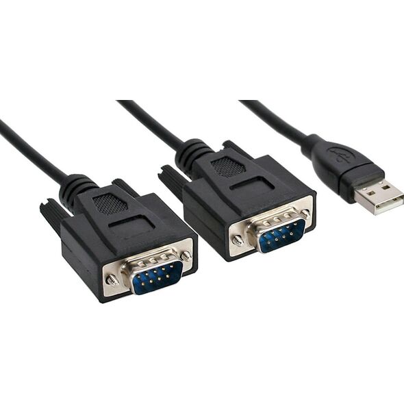 InLine InLine® USB 2.0 to 2x Serial Adapter Cable USB Type A to 2x 9 Pin Sub-D male 1.5m