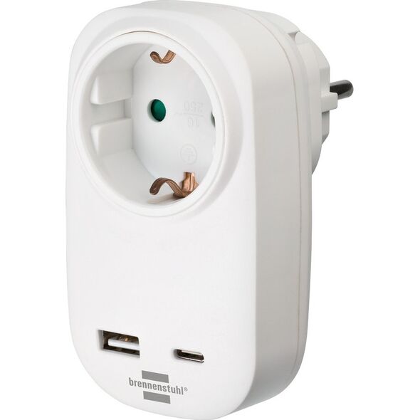 Brennenstuhl Brennenstuhl Socket Adapter with USB Power Delivery USB A/ Type C