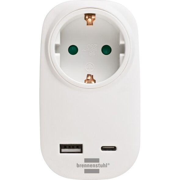 Brennenstuhl Brennenstuhl Socket Adapter with USB Power Delivery USB A/ Type C