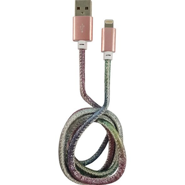 Kabel USB LC-Power USB-A - Lightning 1 m Wielokolorowy (31331D)