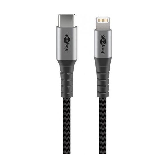 Kabel USB Goobay USB-C - LPT 2 m Czarno-srebrny (49272)