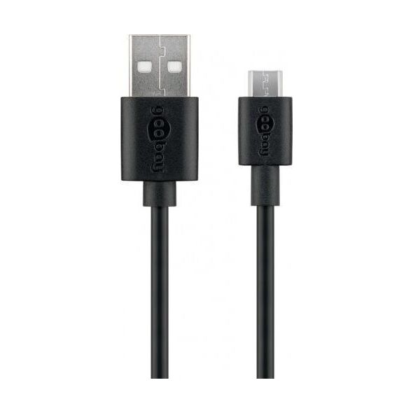 Kabel USB Goobay USB-A - microUSB 0.5 m Czarny