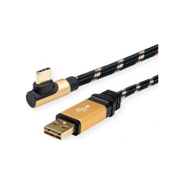 Kabel USB Roline USB-A - USB-C 3 m Czarny (11.02.9062)