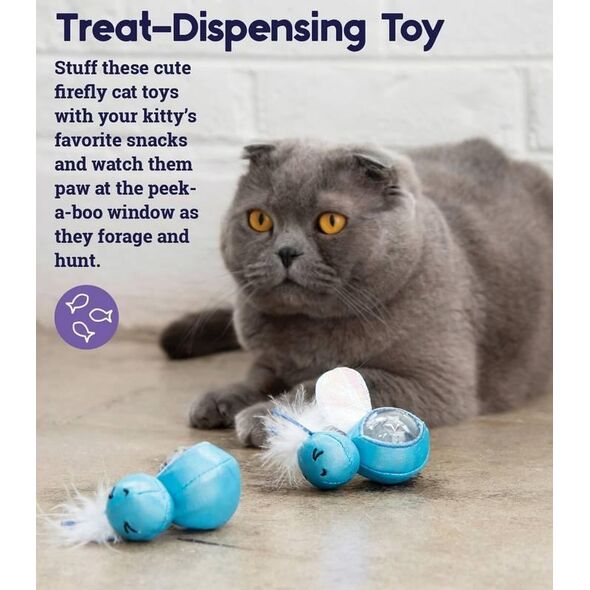 Petstages Petstages Firefly Treat Stuffer Glow-In-The-Dark Cat Toy - Świetliki na kocie przysmaki