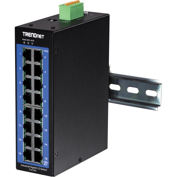Switch TRENDnet TRENDnet 16-Port Industr. Gigabit L2 Managed DIN-Rail Switch